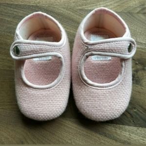 Hermès Adada cashmere chaussonses baby girl booties crib shoes rose